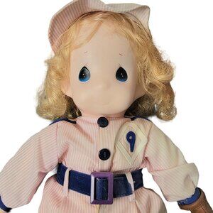 Precious Moments Vintage 90s Tracey Pink Baseball Glove Doll 15" 1994 Toy Child